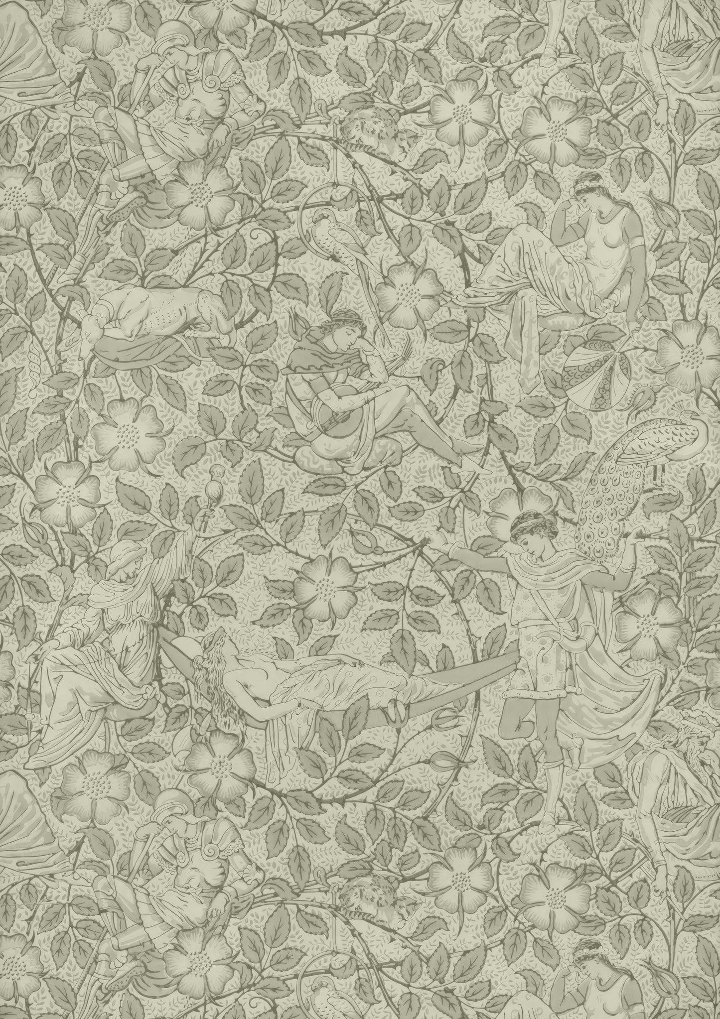 Bird and Branch Print, Heritage Wallpaper Wall Art