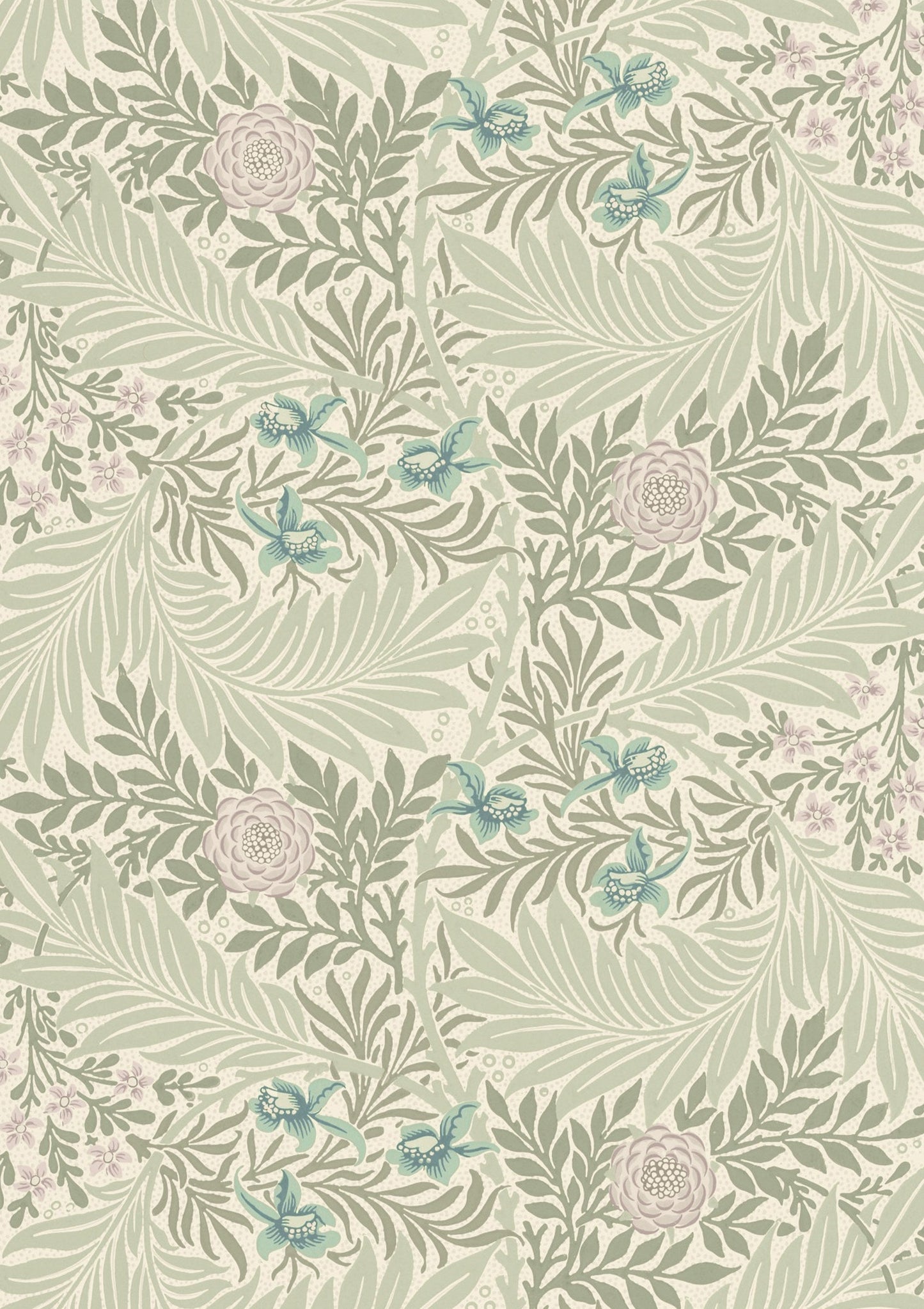 Floral Damask Print, William Morris Style Wall Art
