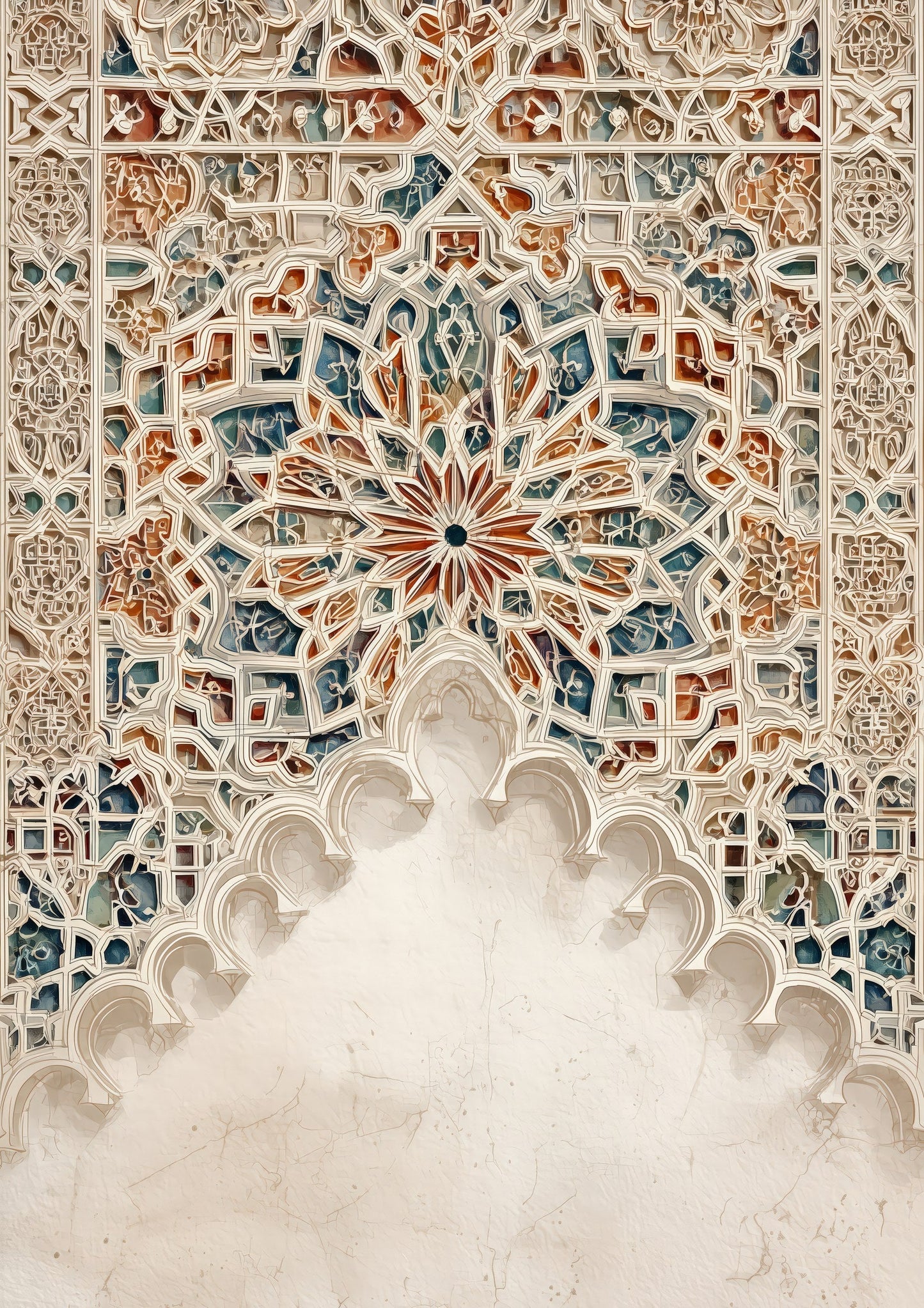 Moroccan Tile Print, Architectural Wall Art