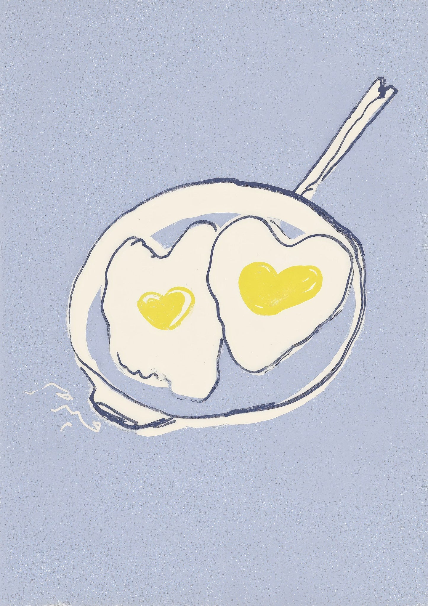Eggs in a Pan Print, Kitchen Food Wall Art