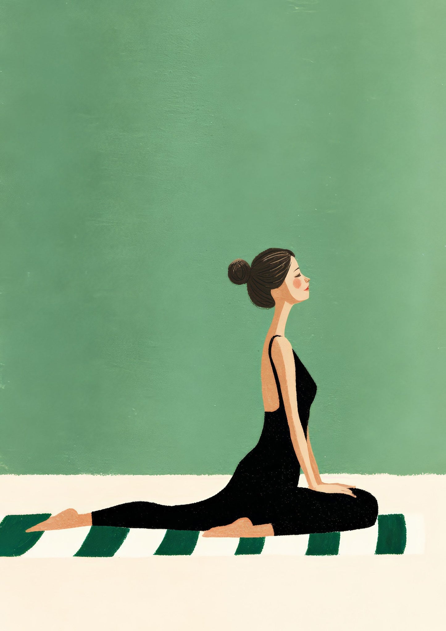 Yoga Print, Calm Figurative Wall Art
