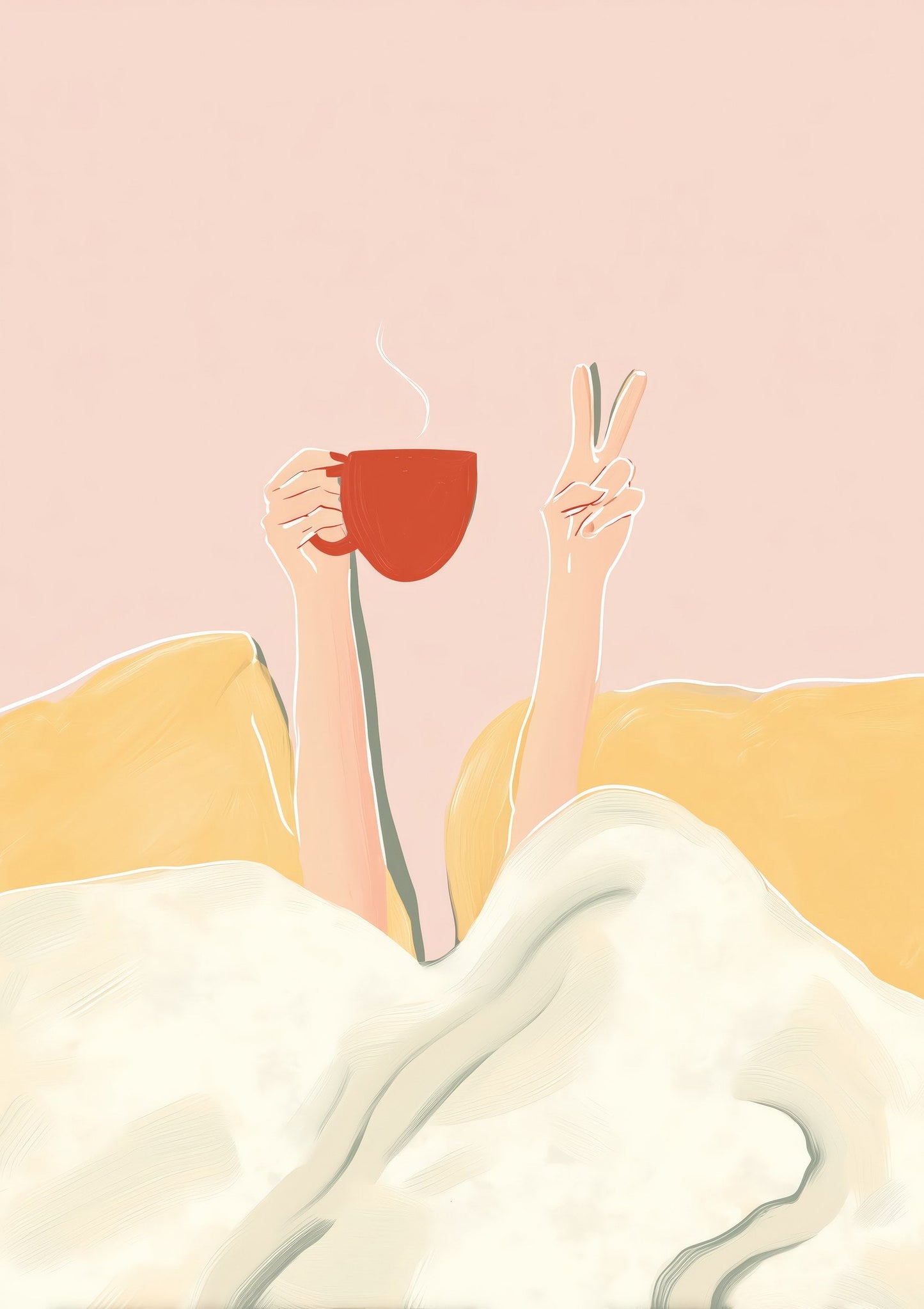 Morning Coffee Print, Figurative Wall Art