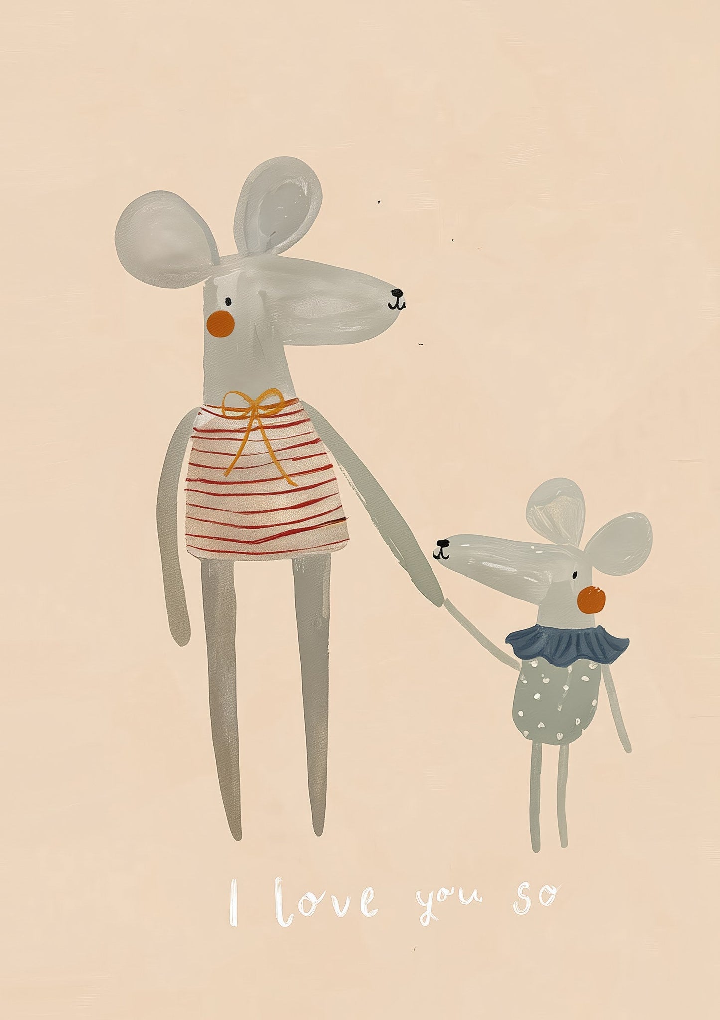 I Love You So Mice Print, Nursery Wall Art