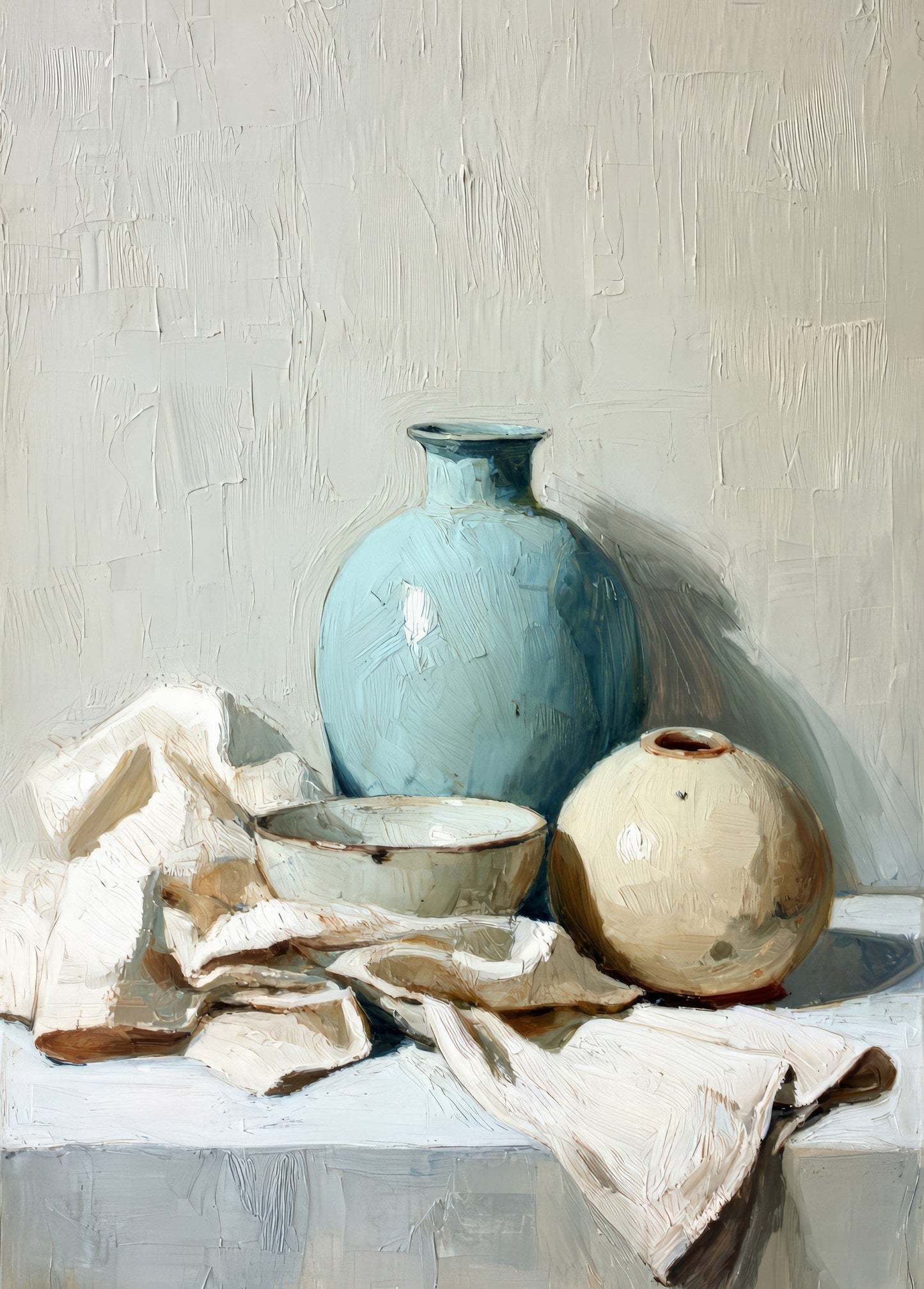Still Life Print, Teal Vase Wall Art