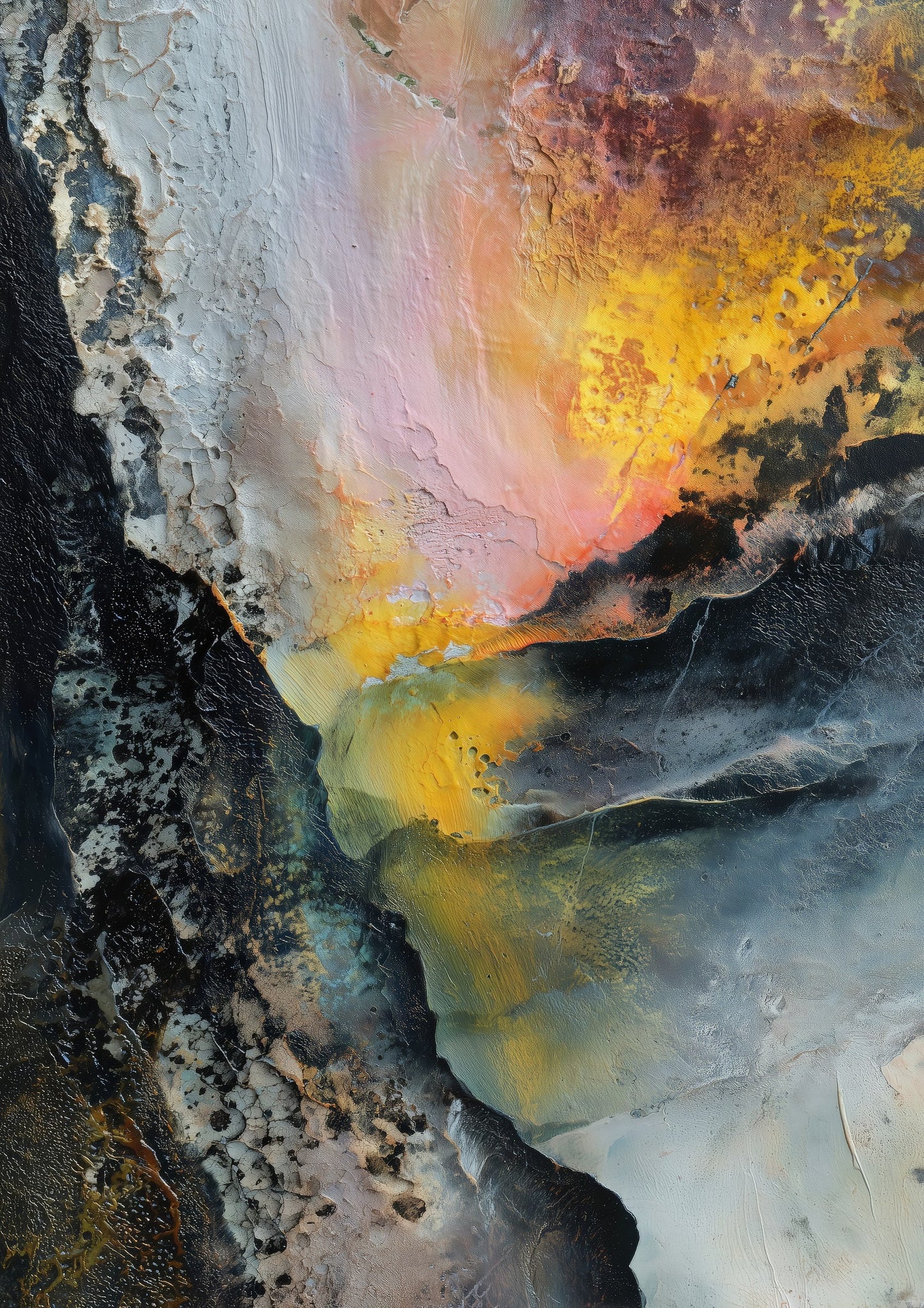 Abstract Sunset Print, Watercolour Wall Art