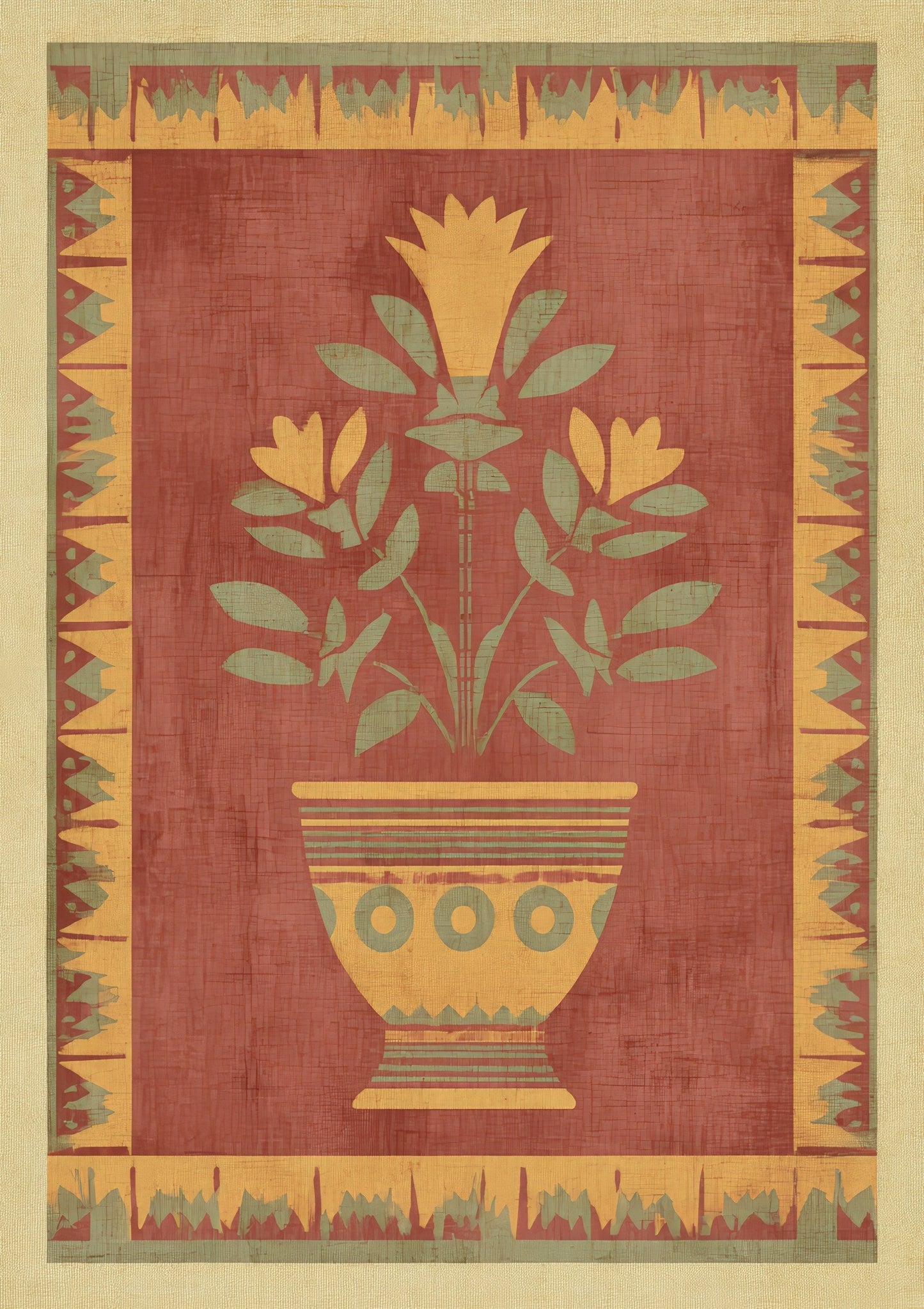 Folk Bouquet Print, Heritage Wall Art