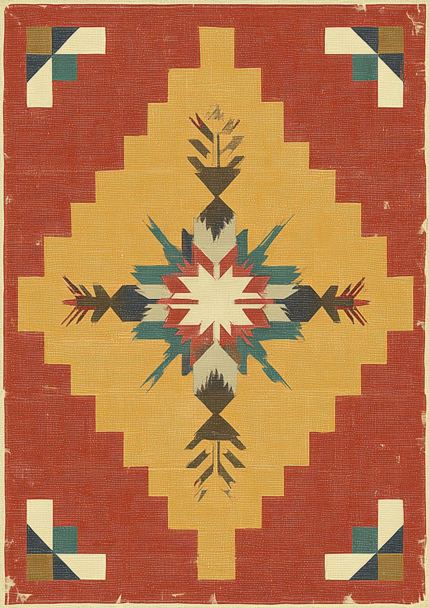 Southwestern Print, Folk Geometric Wall Art