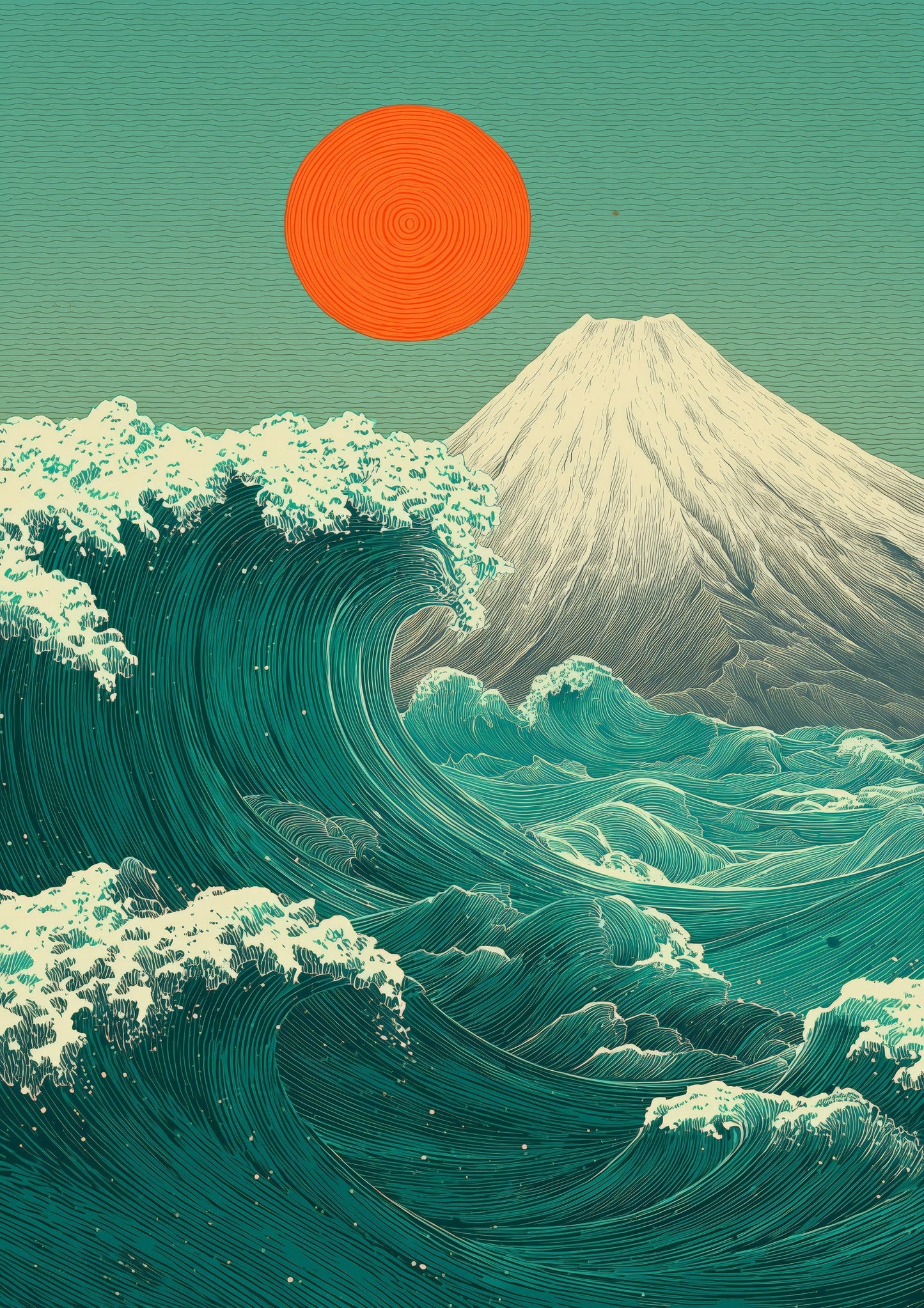 Great Wave Print, Japanese Woodblock Wall Art