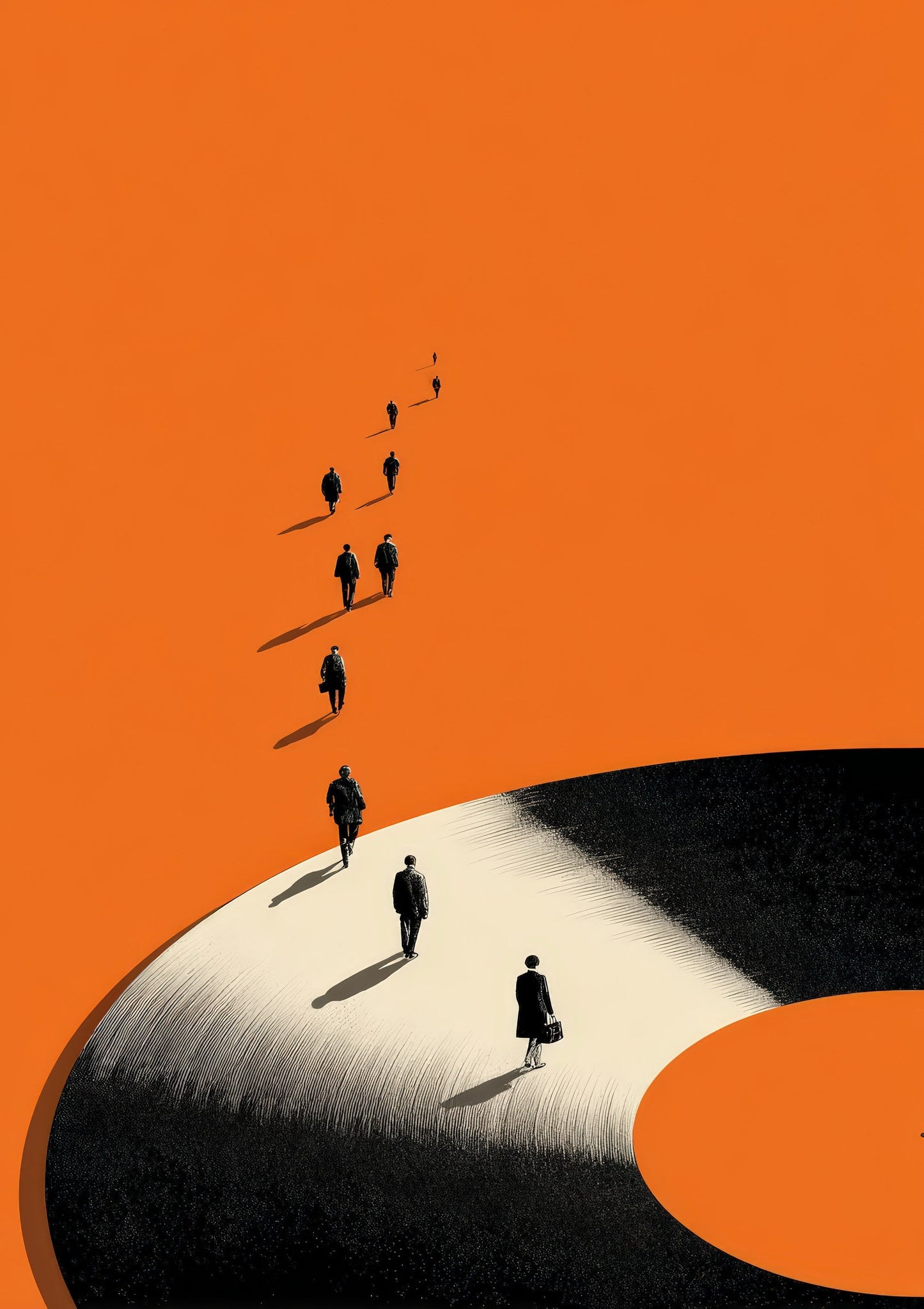 Vinyl Record Print, Surreal Music Wall Art