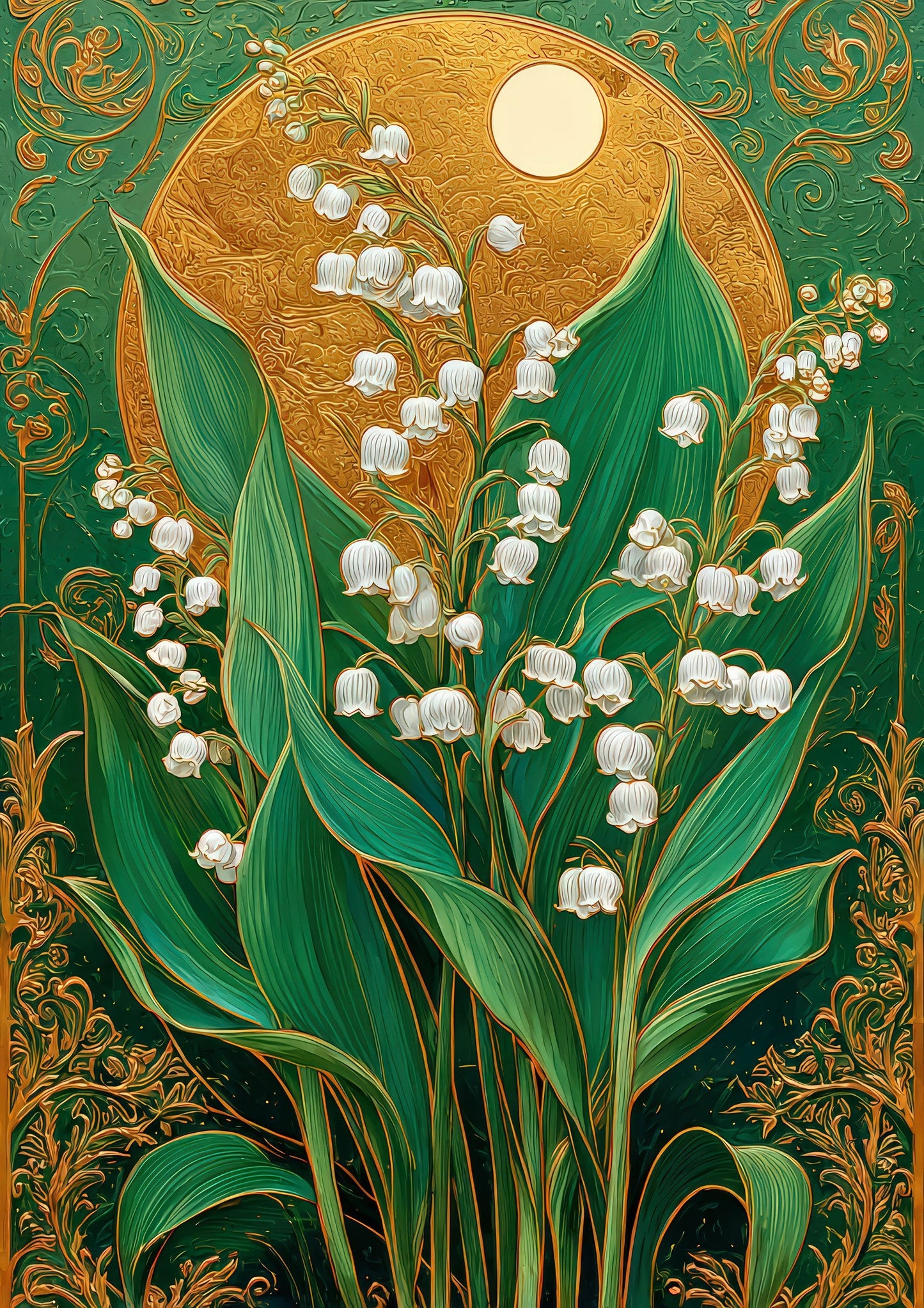 Lily of the Valley Print, Celestial Botanical Wall Art