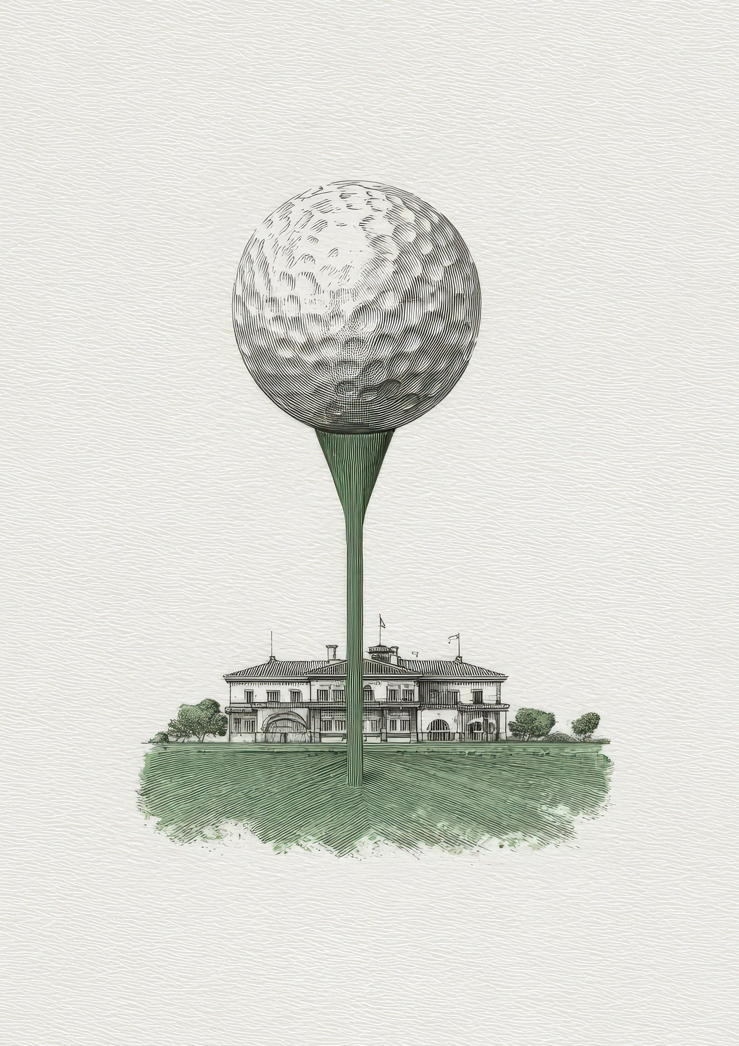 Golf Ball Print, Vintage Sport Wall Art