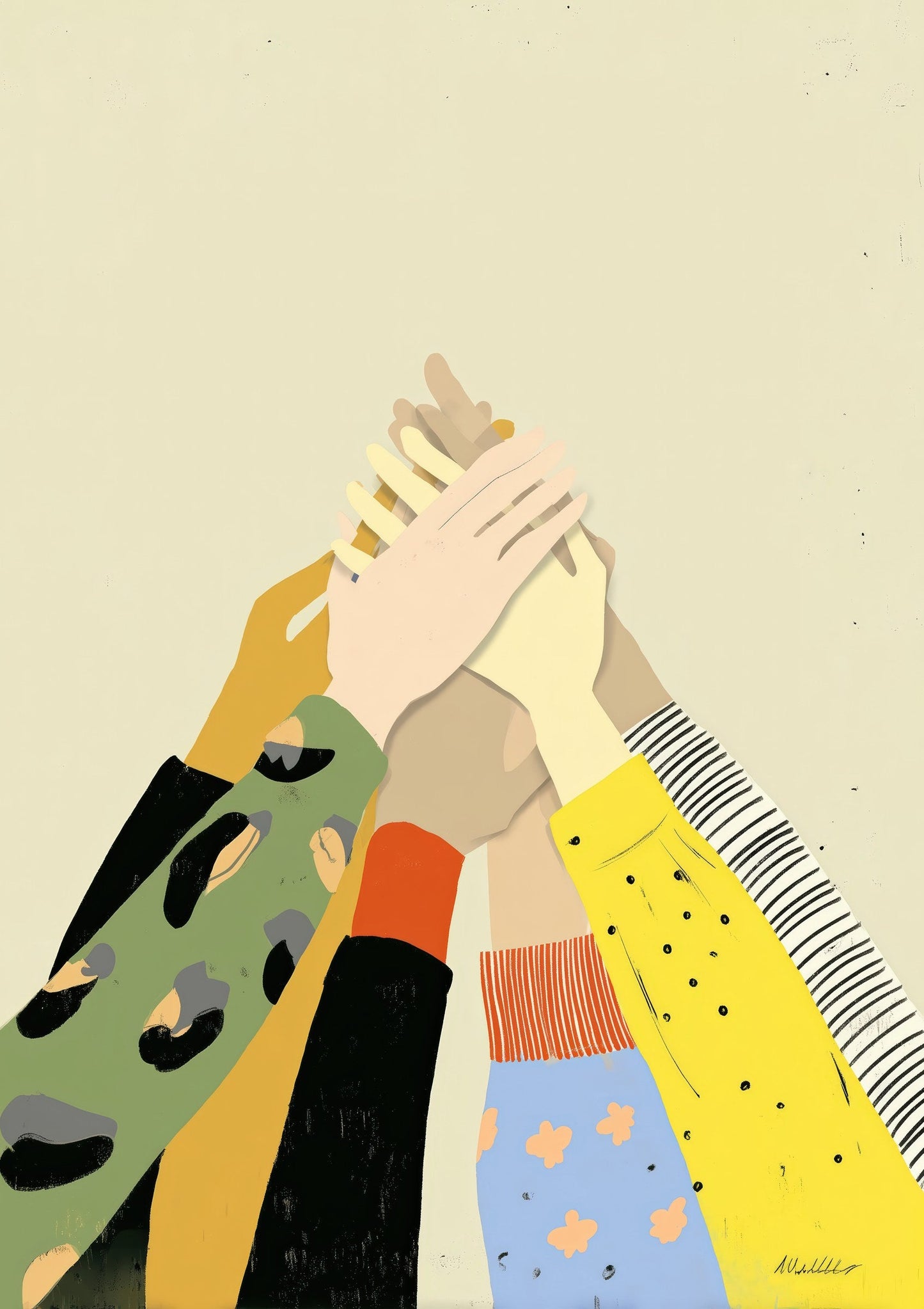 Hands Together Print, Unity Wall Art