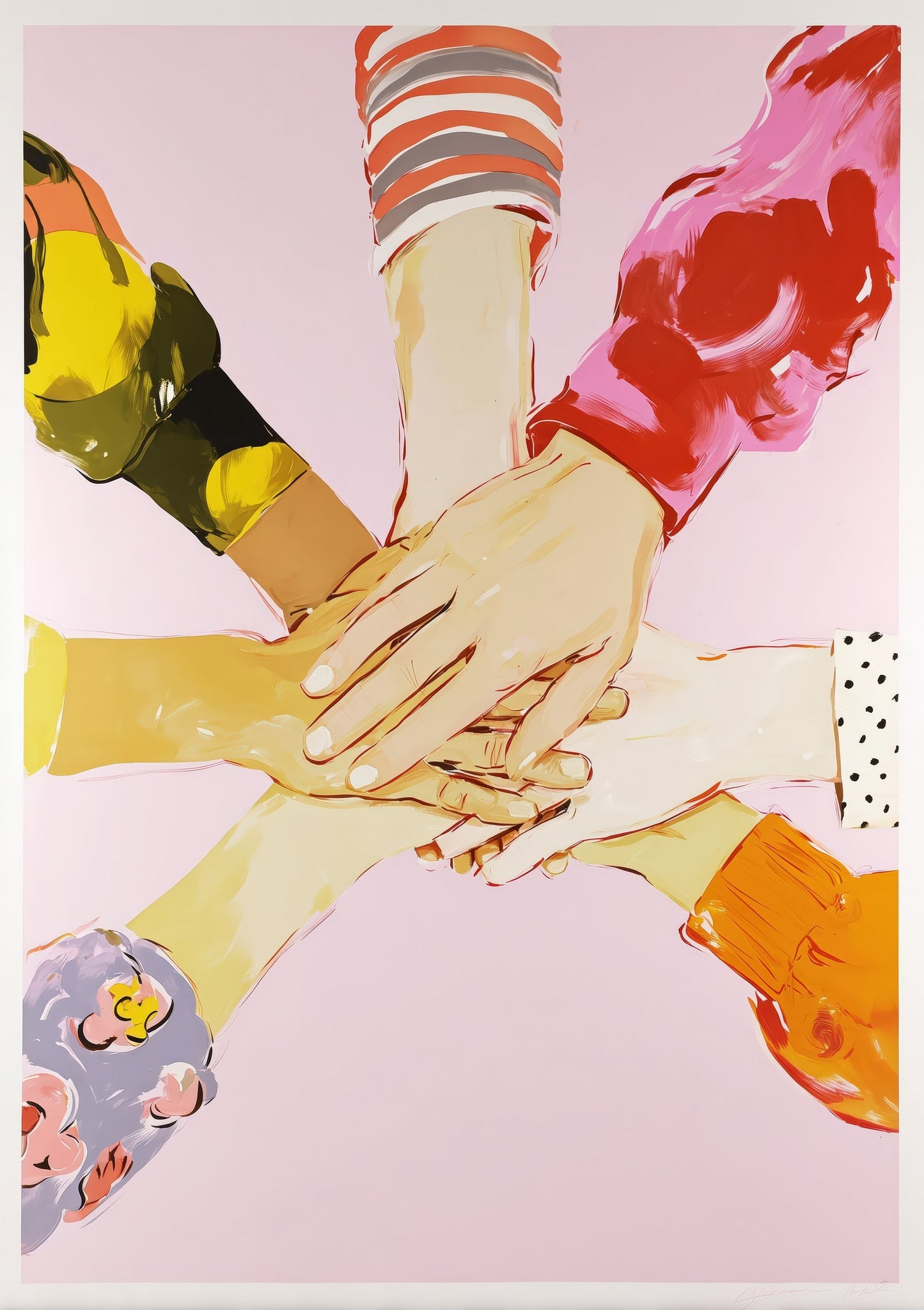 Hands Together Print, Togetherness Wall Art