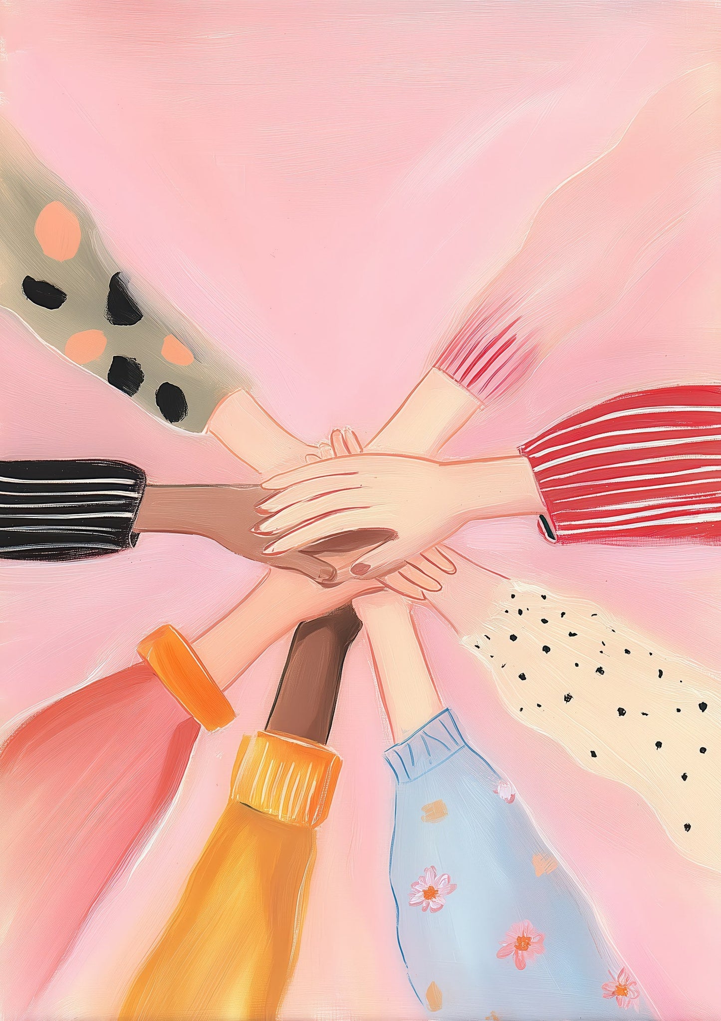 Hands Together Print, Friendship Wall Art