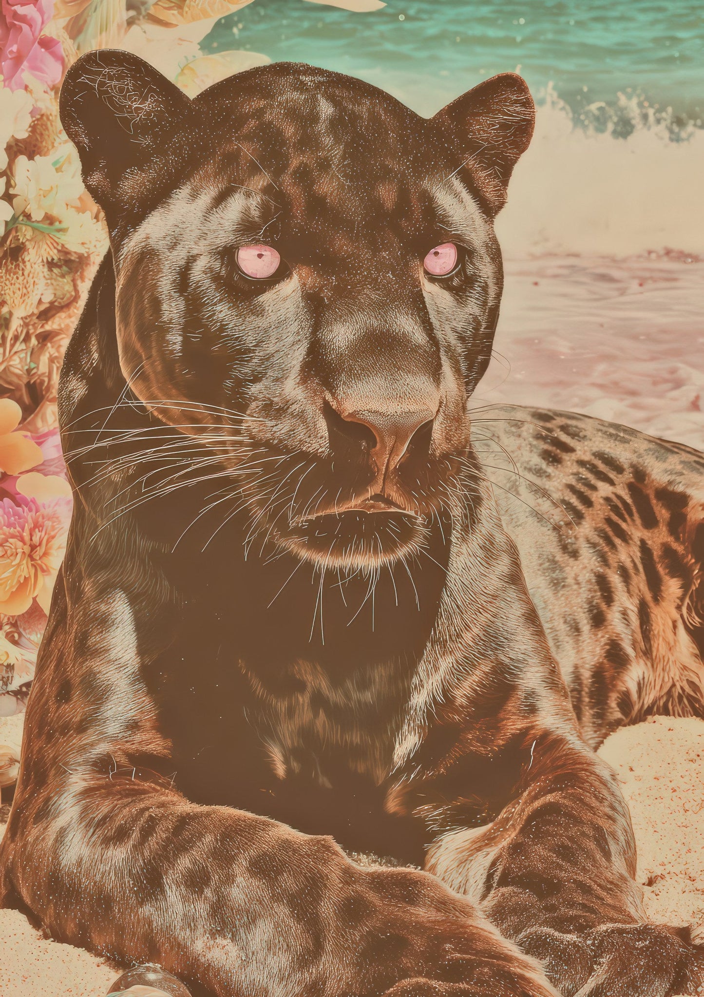Panther Print, Vintage Animal Wall Art