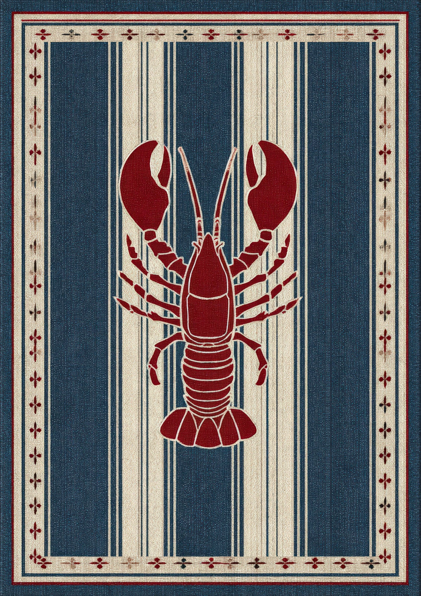 Lobster Print, Nautical Bathroom Wall Art