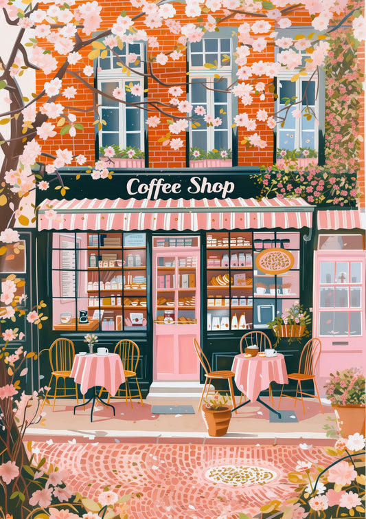 Croissant Morning Print, Kitchen Wall Art