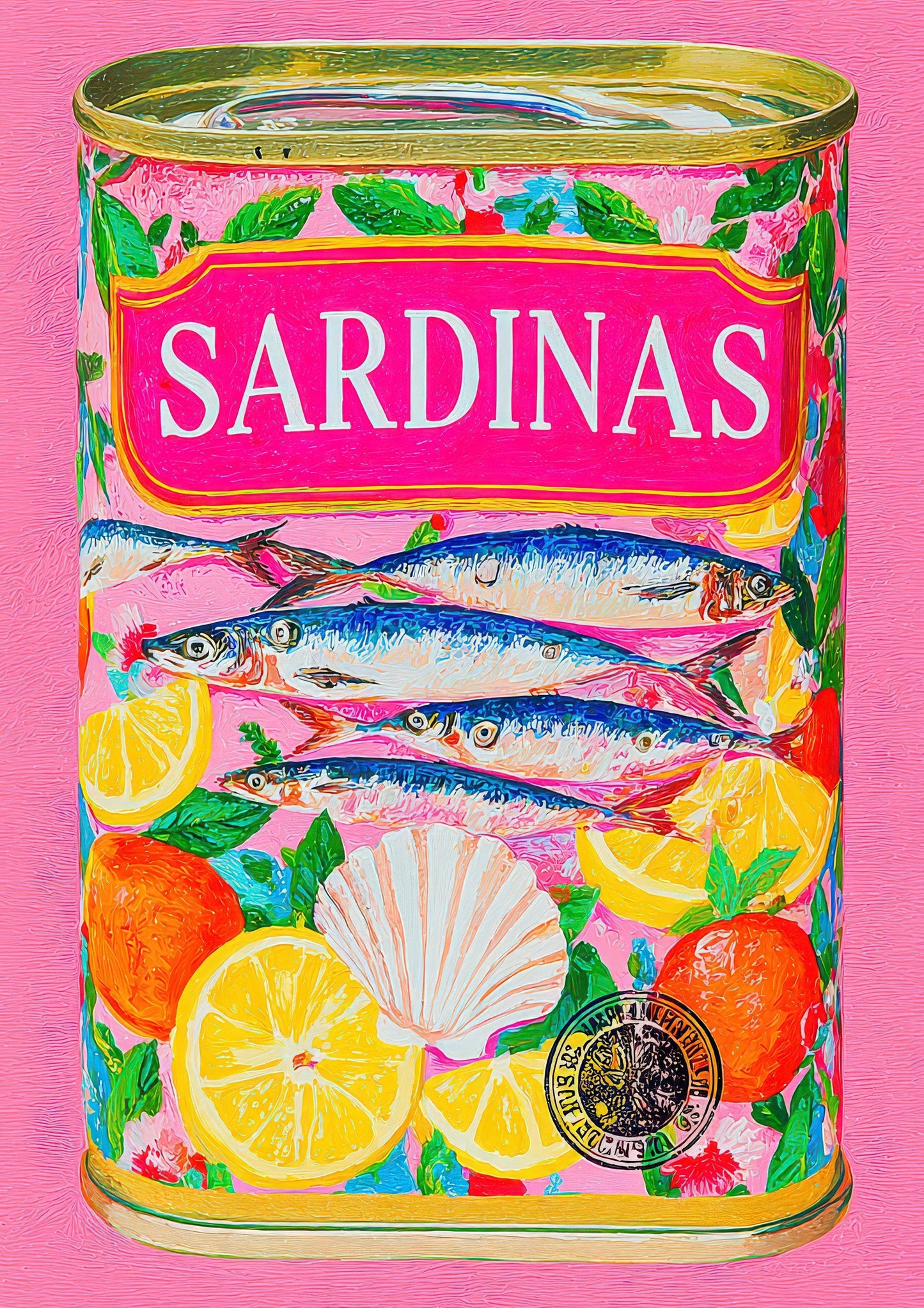 Sardinas Tin Print, Pop Kitchen Wall Art