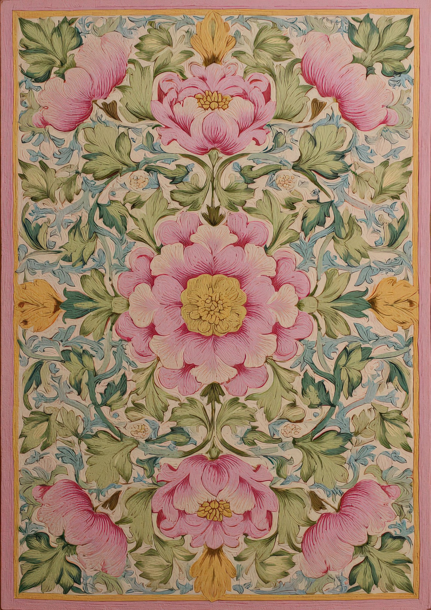 Suzani Floral Print, Bohemian Wall Art