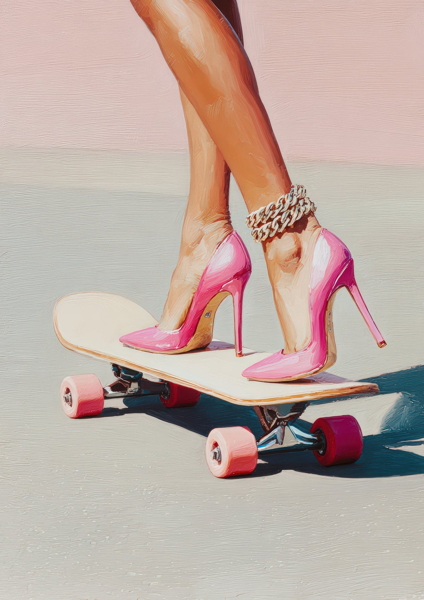 Skateboard Heels Print, Chic Fashion Wall Art