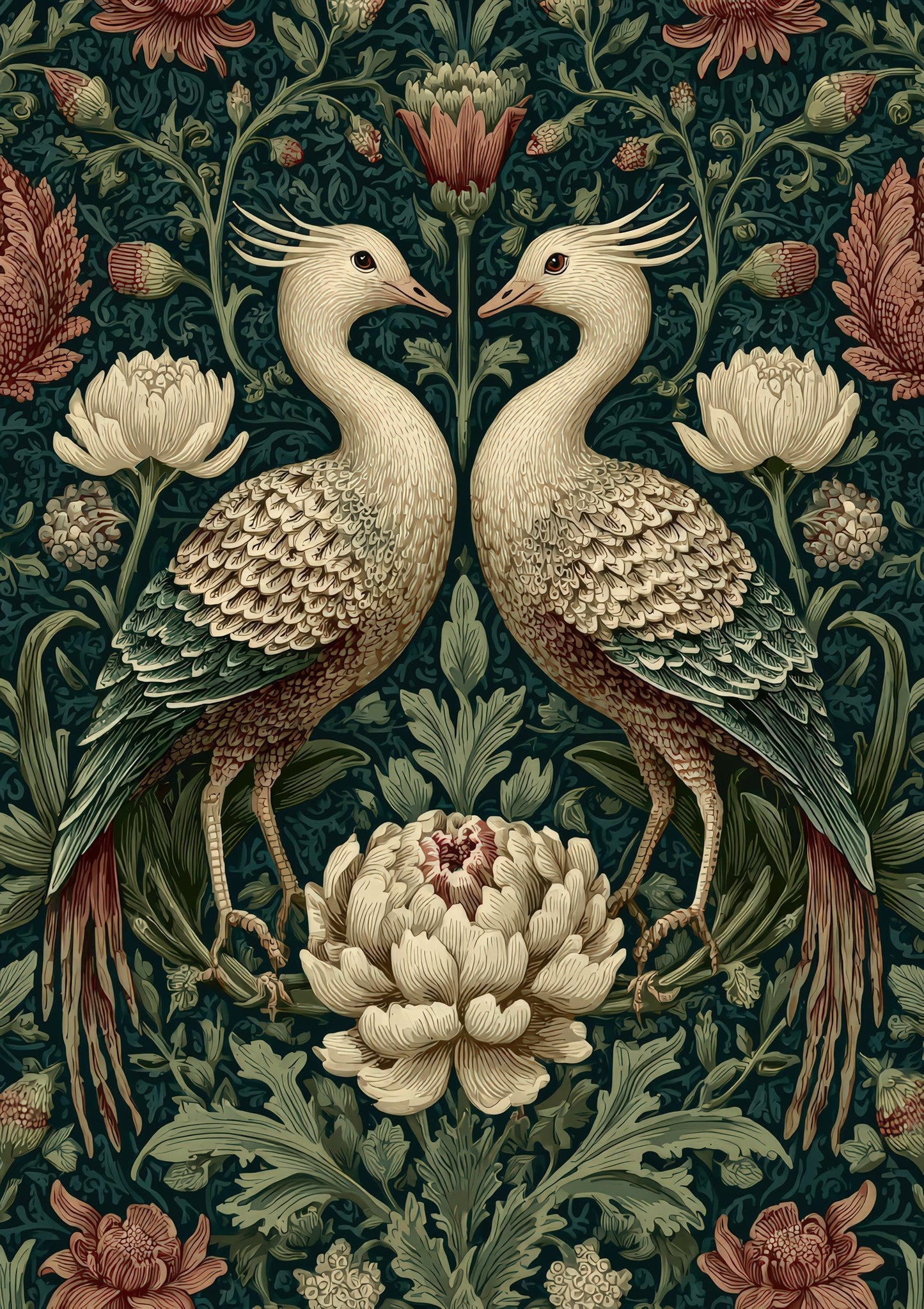 William Morris Peacock Print, Heritage Wall Art