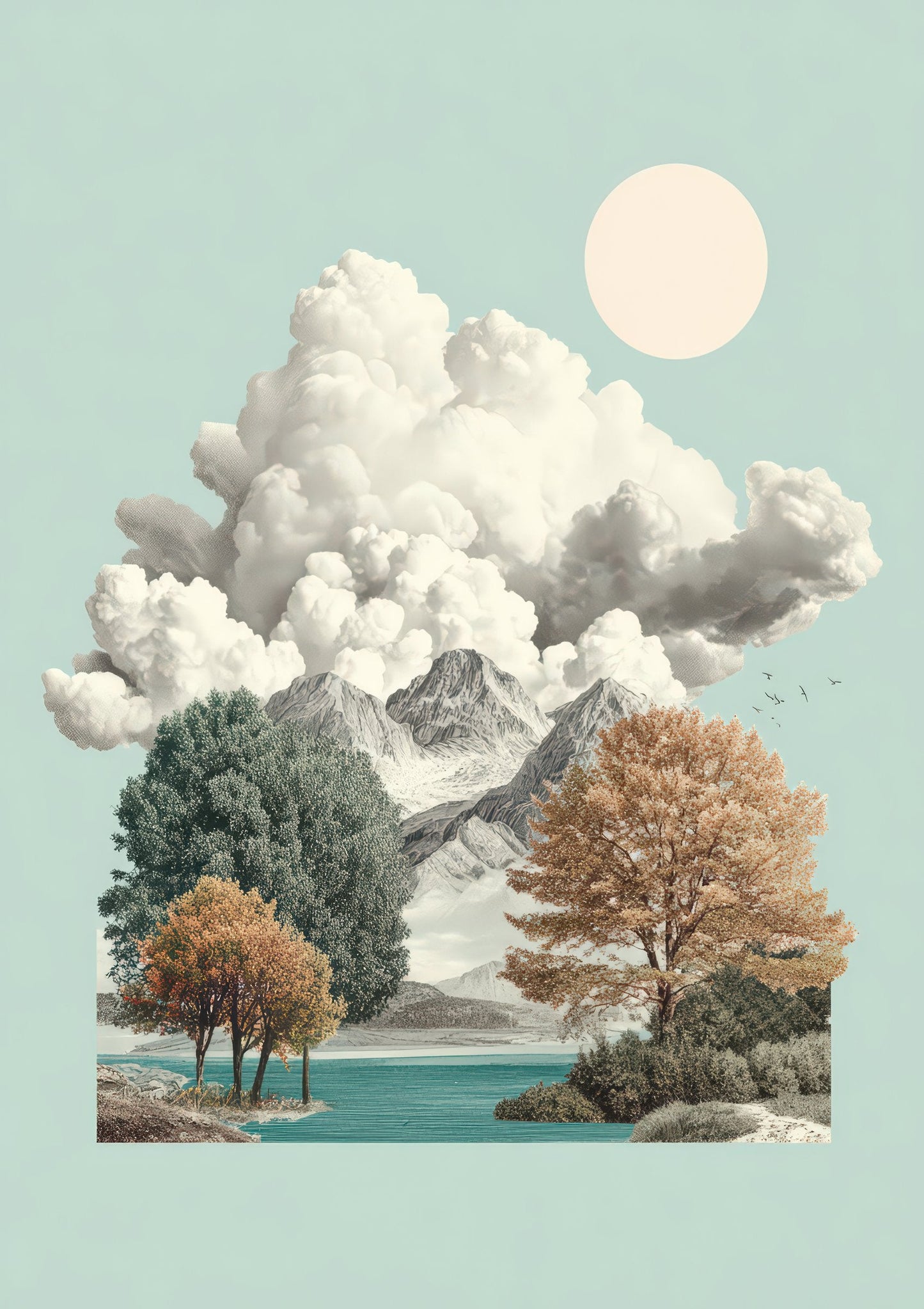 Dreamy Trees Print, Landscape Wall Art