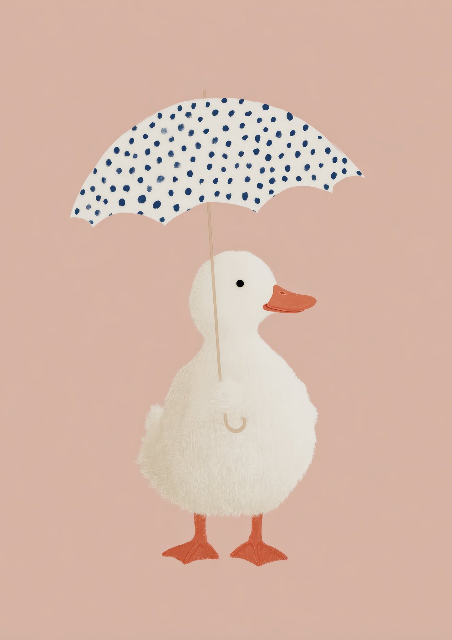 Duck with an Umbrella Print, Nursery Wall Art