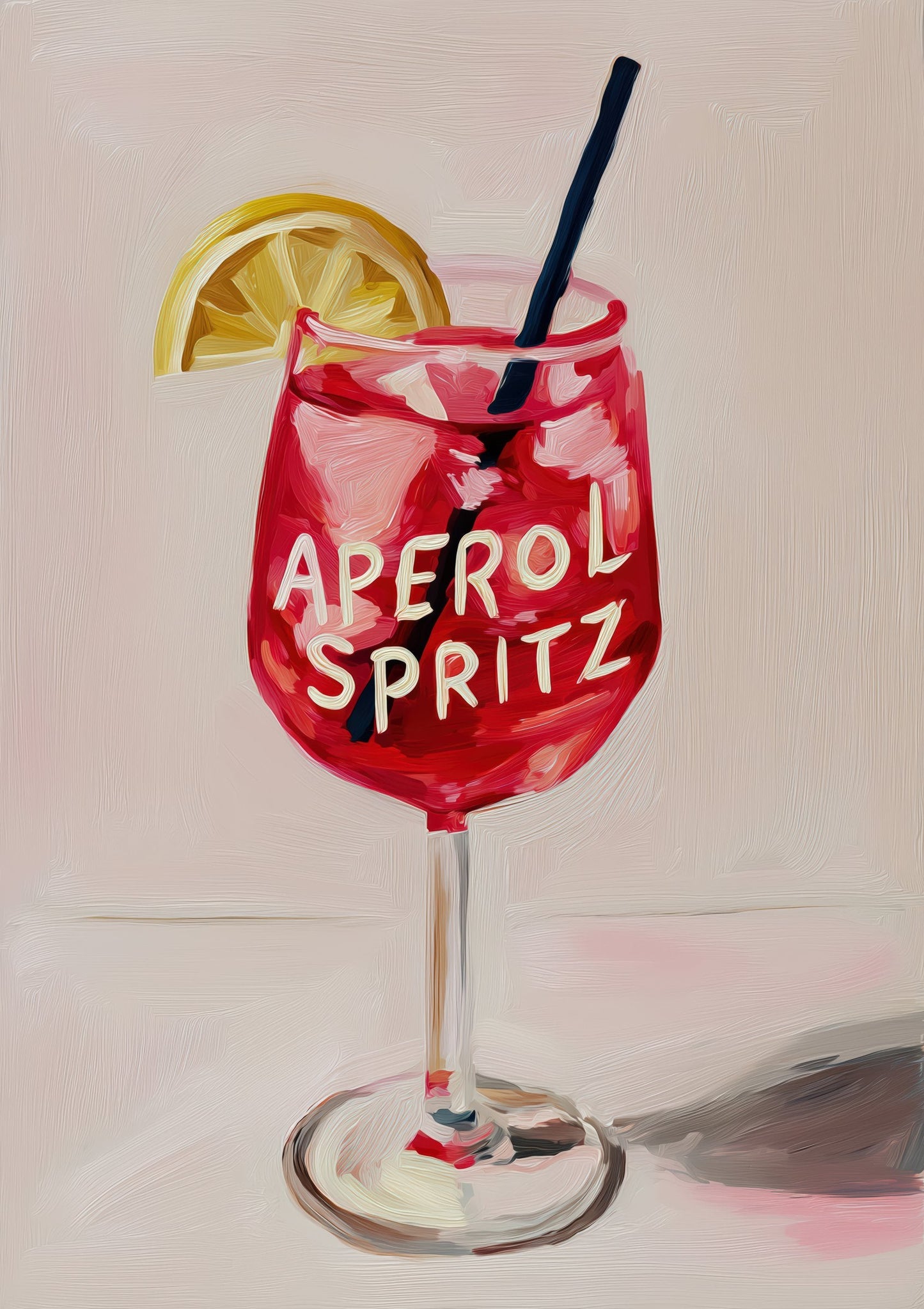 Aperol Spritz Print, Cocktail Kitchen Wall Art