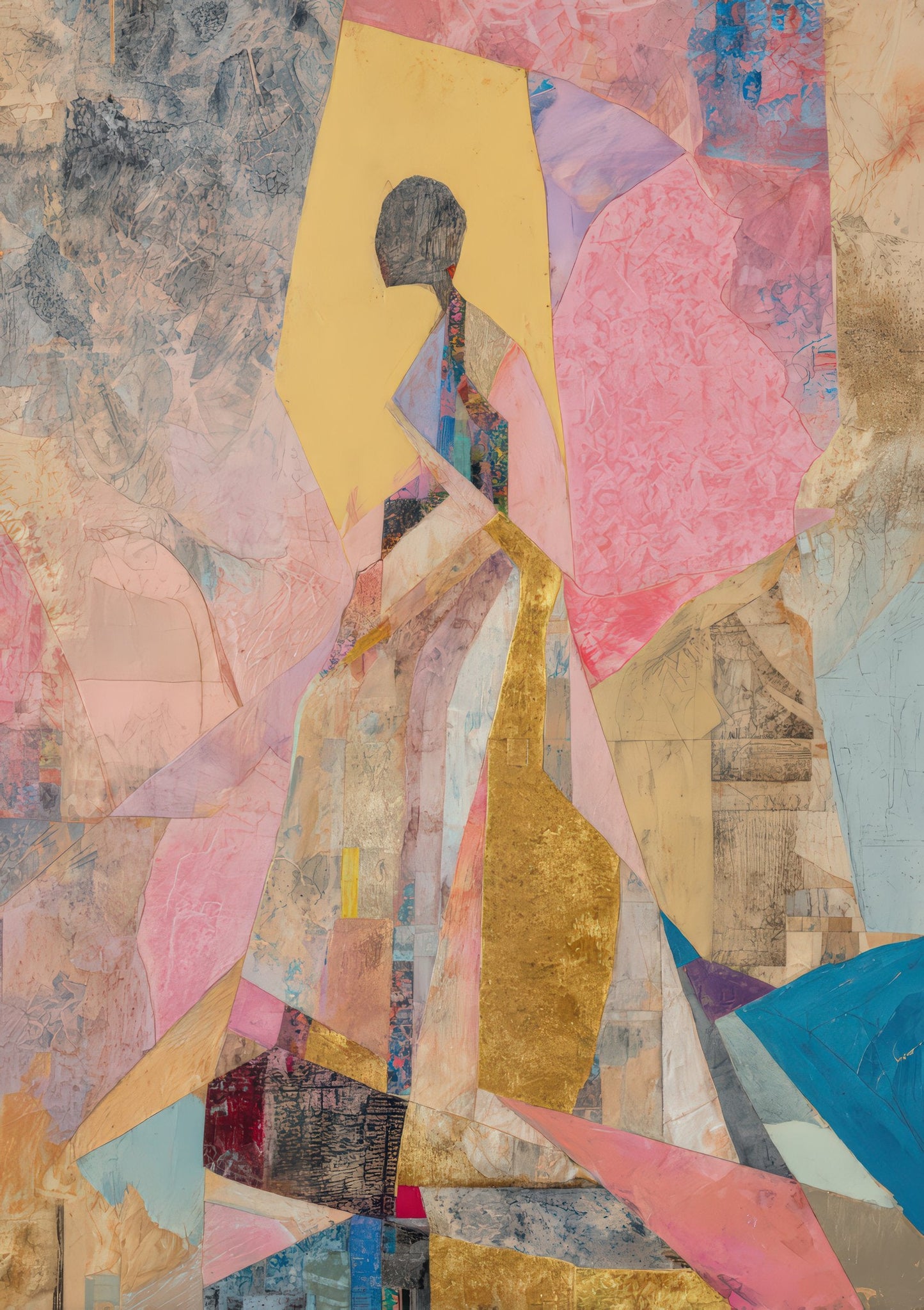 Elegant Woman Silhouette Print, Figurative Wall Art