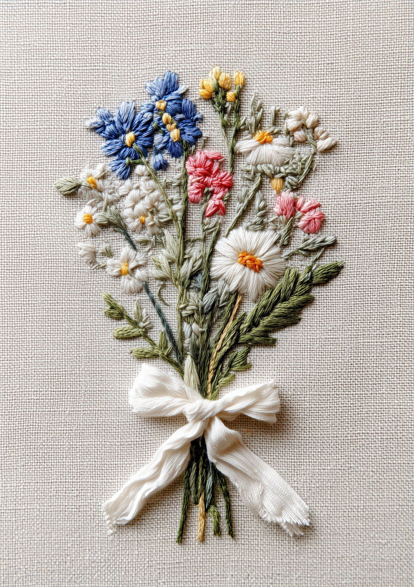 Wildflower Posy Print, Botanical Wall Art