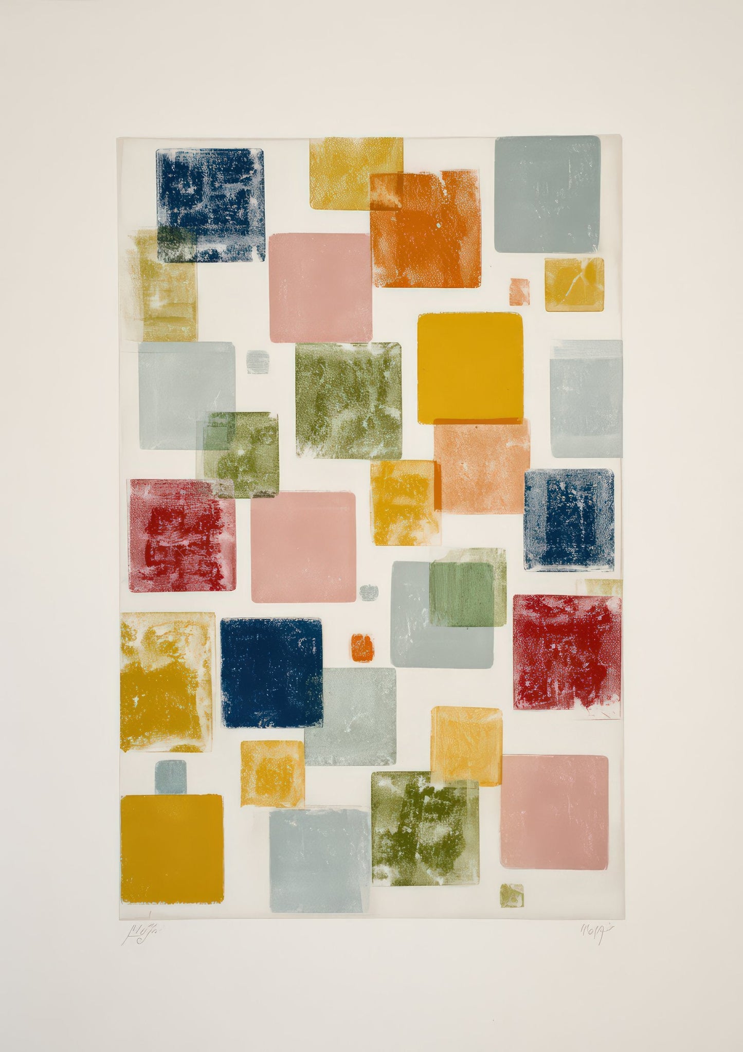 Colour Grid Print, Playful Abstract Wall Art