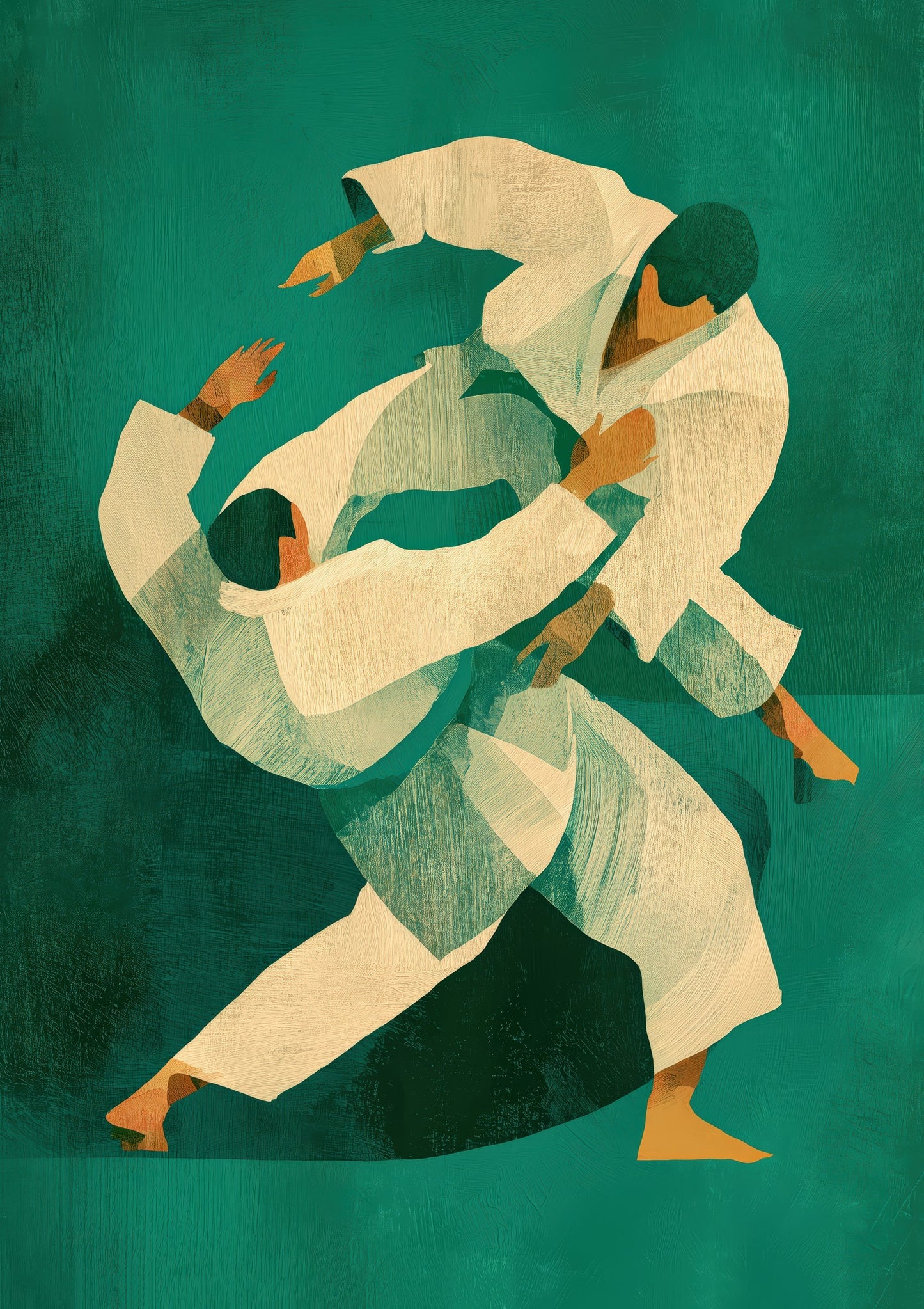 Matisse Dancers Print, Green Figure Wall Art