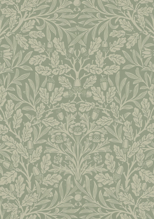 Sage Damask Print, William Morris Style Wall Art