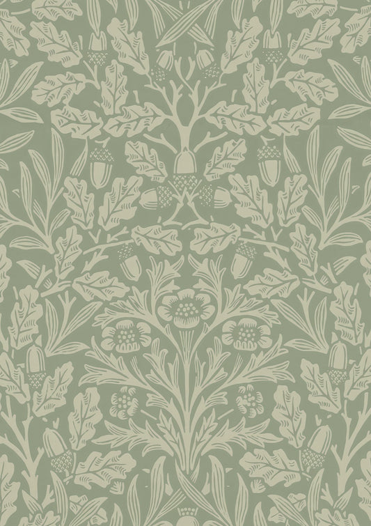 Sage Floral Damask Print, Heritage Wall Art