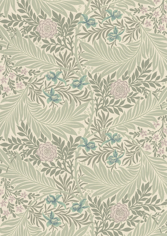 Heritage Damask Print, Sage Wall Art