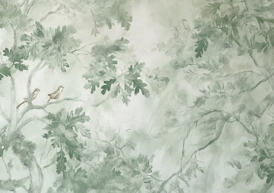 Chinoiserie Tree Print, Sage Botanical Wall Art