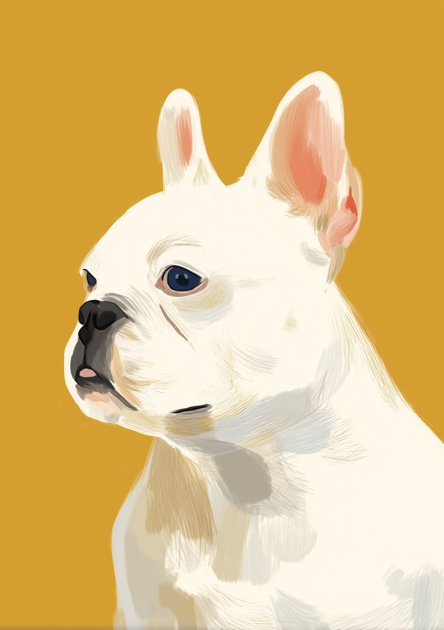 French Bulldog Print, Mustard Pet Wall Art