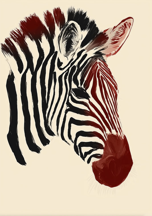 Zebra Print, Painterly Animal Wall Art