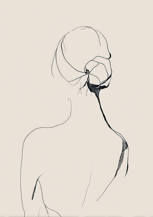 Line Figure Print, Minimalist Wall Art