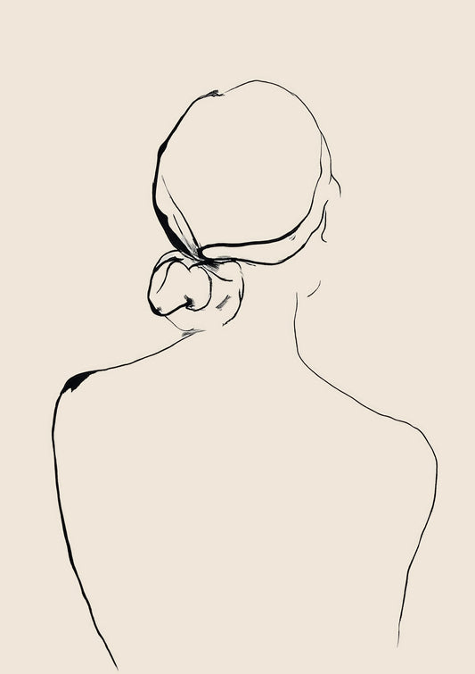 Line Drawing Print, Minimalist Figure Wall Art