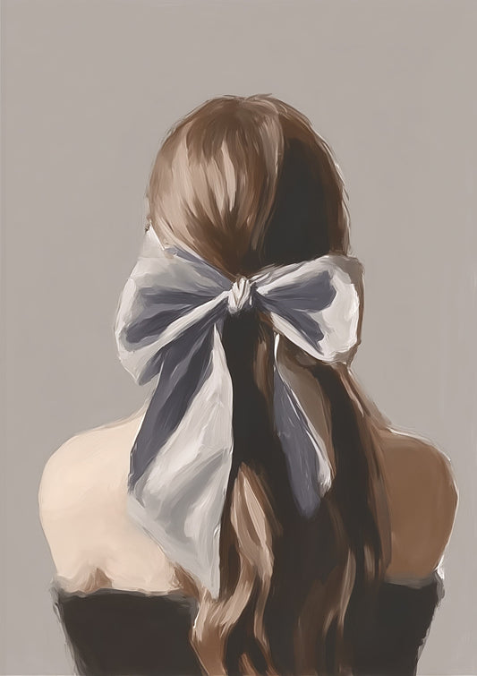 Hair Bow Print, Figurative Wall Art