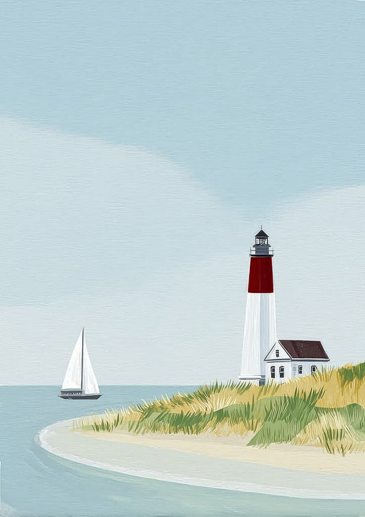 Lighthouse Print, Coastal Wall Art