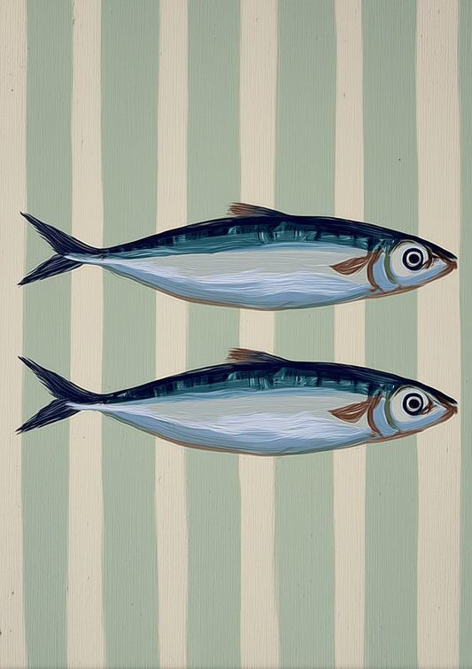 Sardines Print, Kitchen Food Wall Art