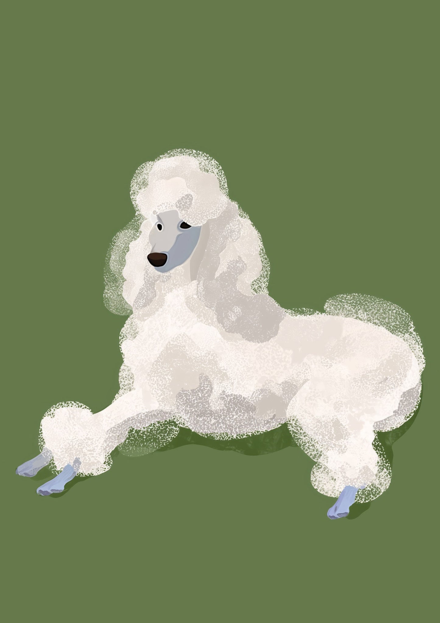 Poodle Print, Painterly Dog Wall Art