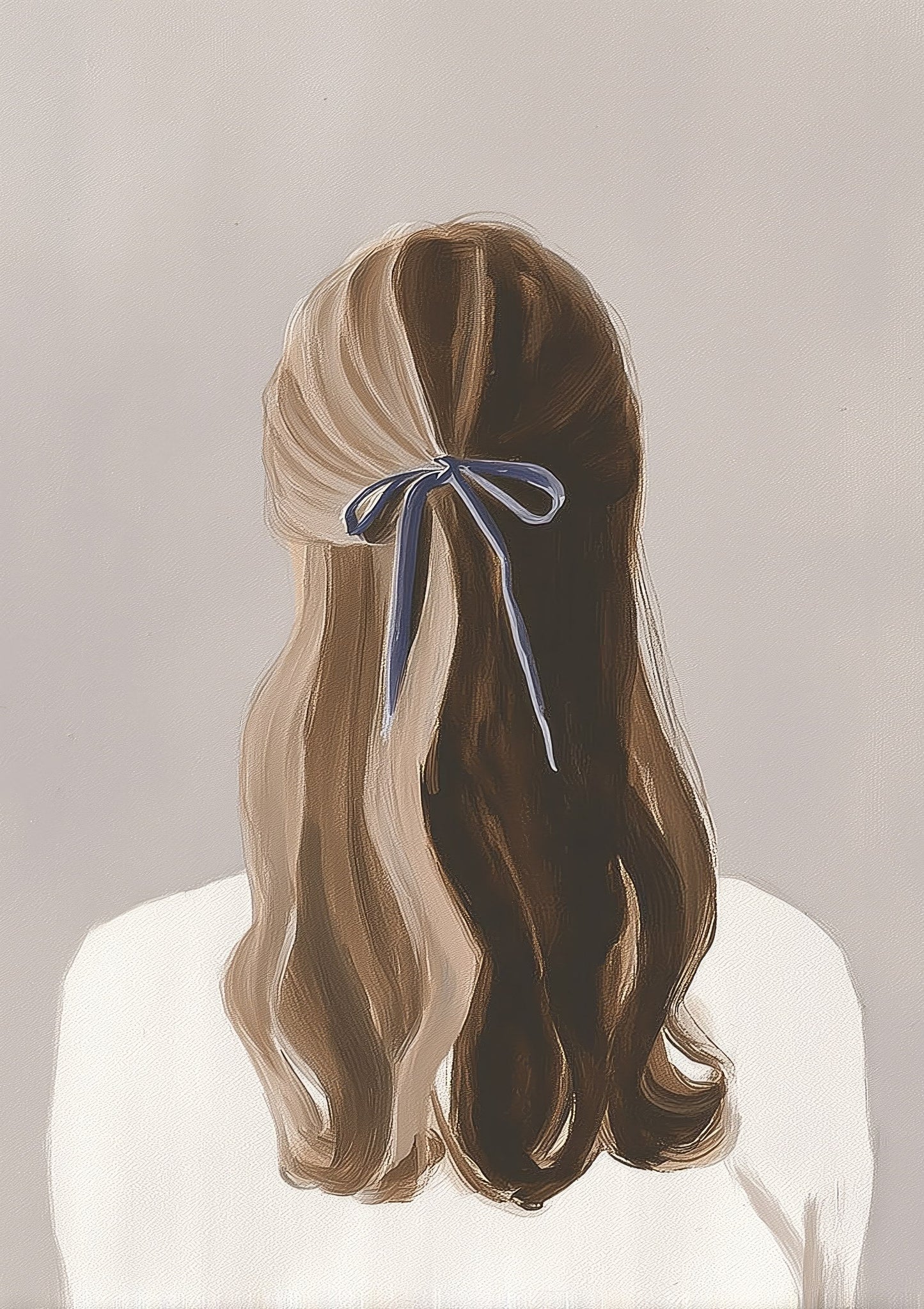 Hair Ribbon Print, Figurative Wall Art