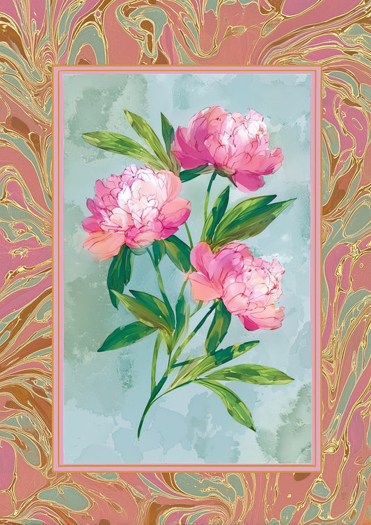 Pink Peony Print, Framed Floral Wall Art