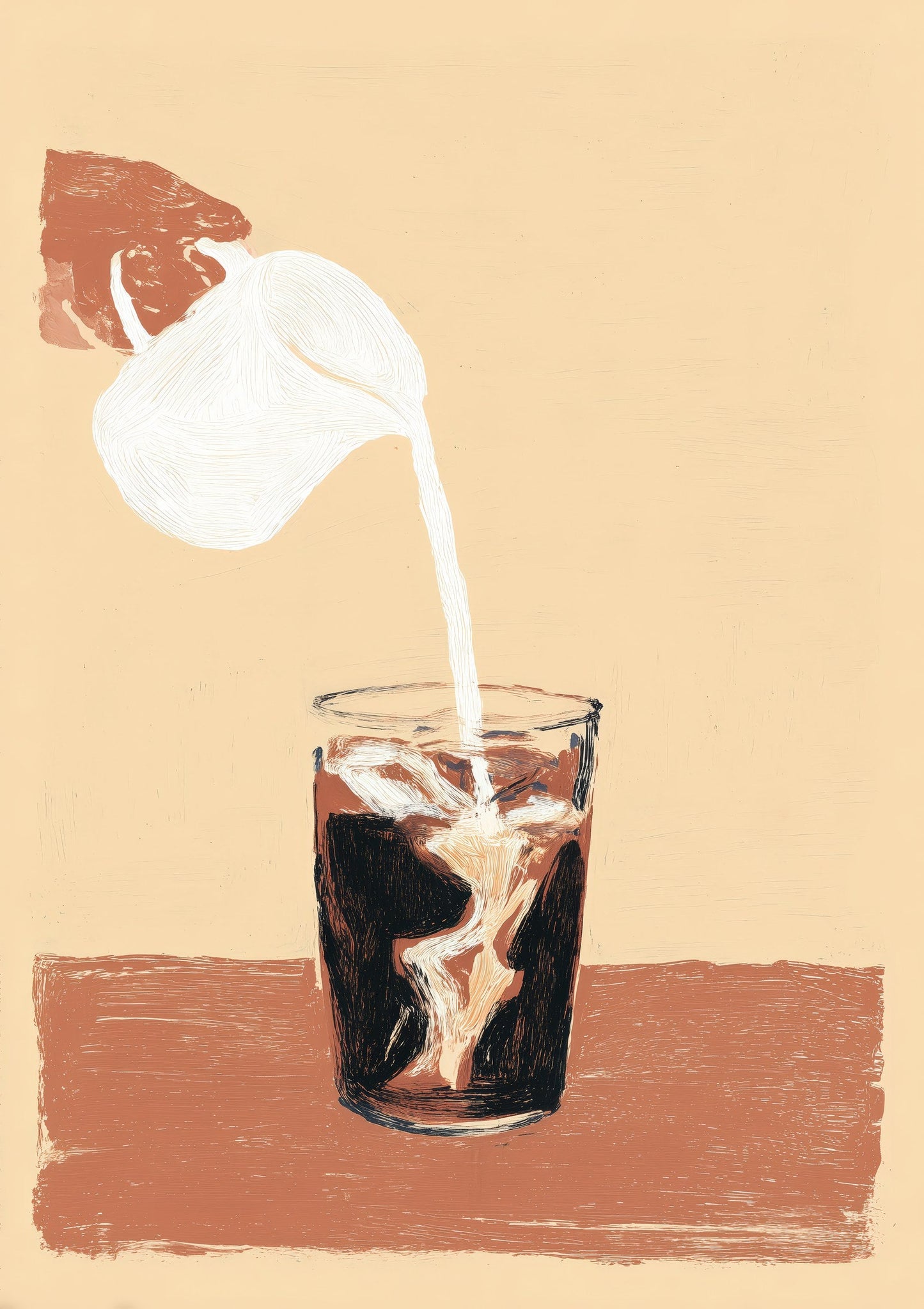 Iced Coffee Print, Retro Kitchen Wall Art