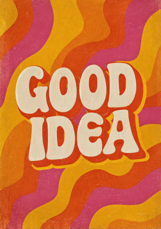 Good Idea Print, Retro Typography Wall Art