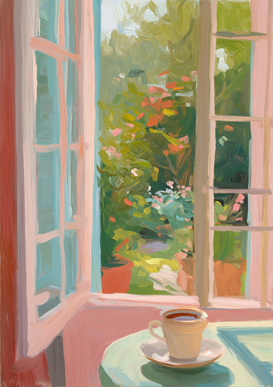 Open Window Print, Painterly Interior Wall Art