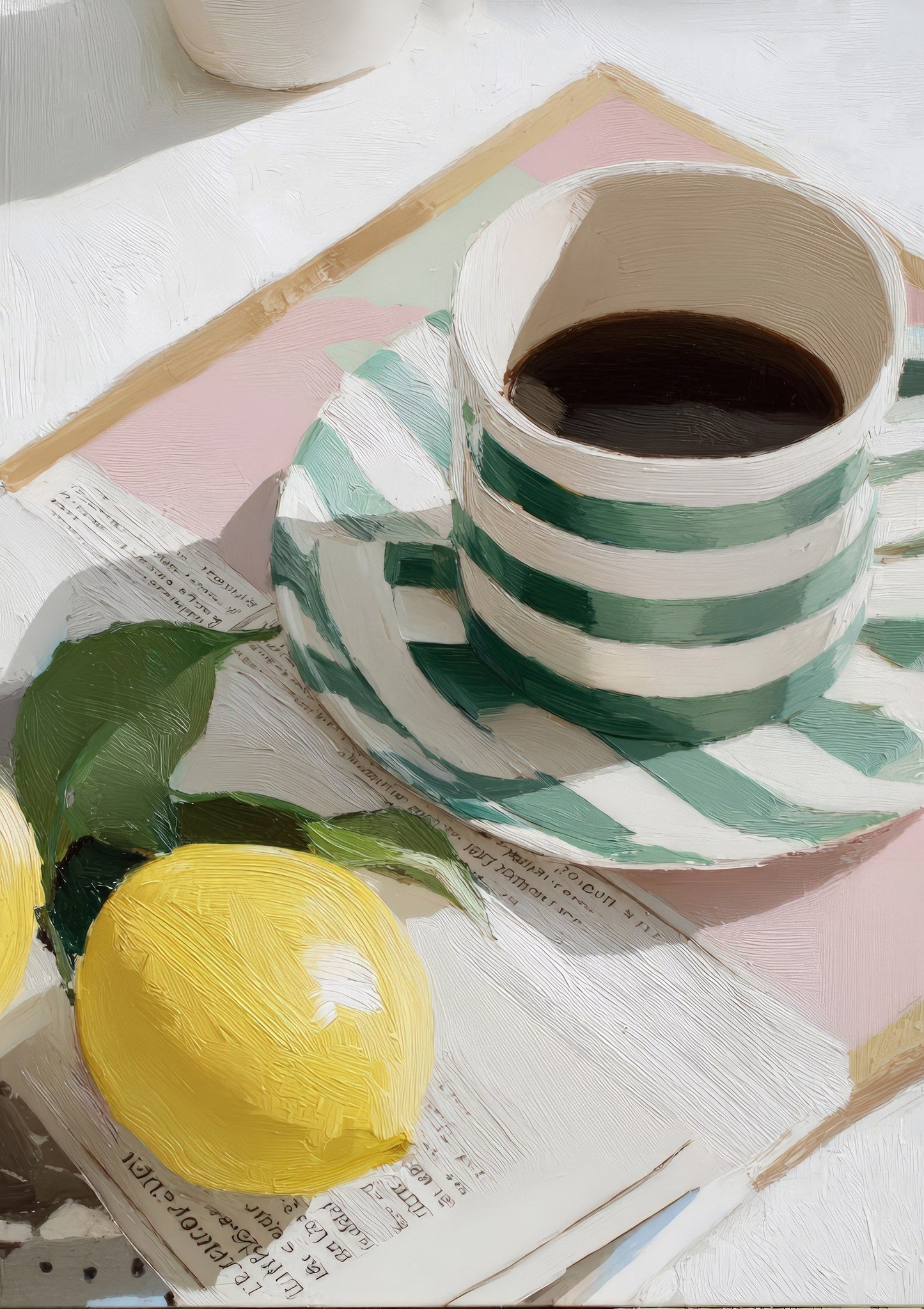 Coffee and Lemon Print, Kitchen Wall Art